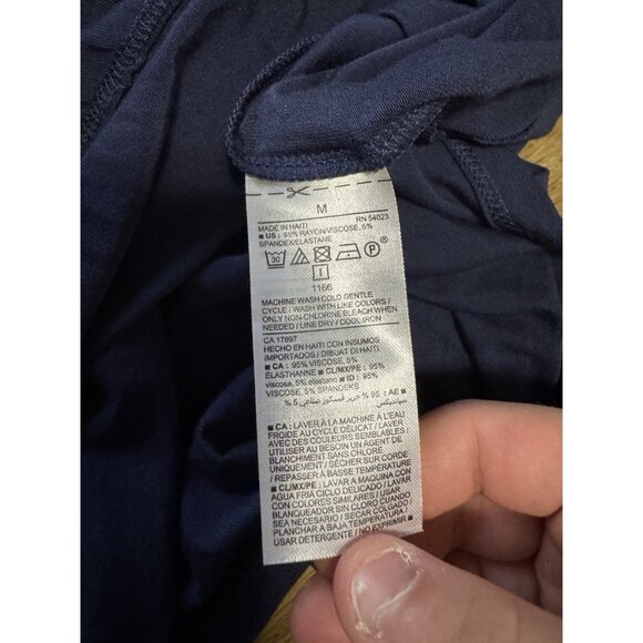 Old Navy Luxe Blue Long Sleeve Round Neck Tunic Shirt Women‎ Size Medium Preppy - Picture 9 of 12